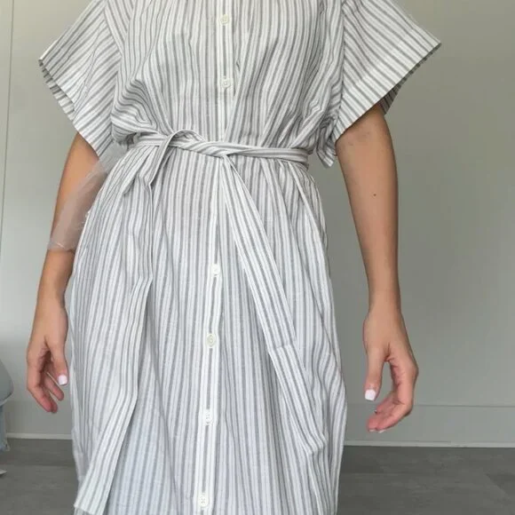 Linen Blend Relaxed Fit Dress - Picture 3 of 9